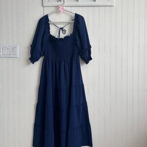 The Nesli Nap Dress in Navy Crepe Size Large - Only worn once